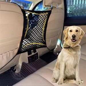 Drive Safer Together: Safe Driving Dog Car Net Barrier 🐾🚗💖